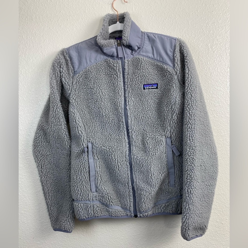 Patagonia Retro-X‎ Gray Fall Winter Teddy Fleece Cozy Zip Jacket Women’s Small